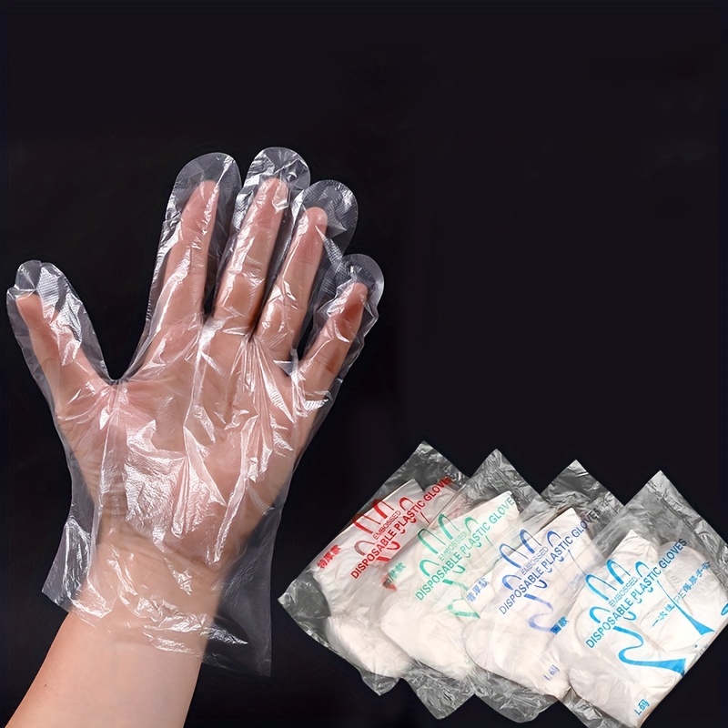 Meal Prep Restaurant - 100 gants jetables en plastique, durables